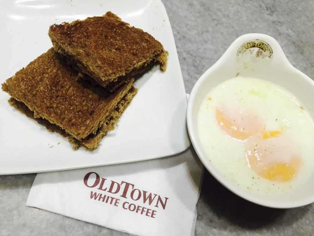 Butter Shrimp, Egg Yolk Crab and Old Town White Coffee