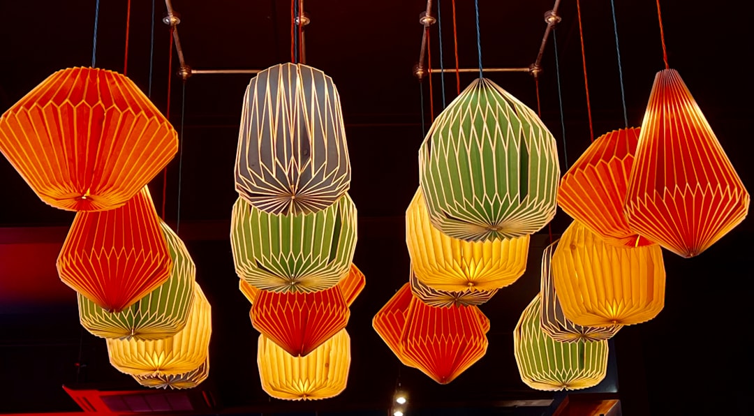 Photo origami lamp